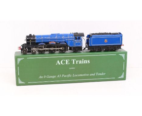 ACE Trains: A boxed ACE Trains, O Gauge, Flying Scotsman 60103, BR Blue 4-6-2, locomotive and tender. Original box, general w