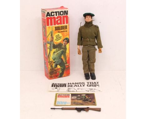 Action Man: A boxed Action Man Soldier, Catalogue No. 34052, with original figure and outfit. Instructions enclosed. Generall