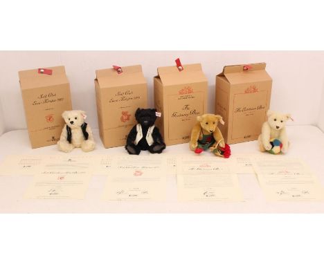 Steiff: A collection of four boxed Steiff bears to comprise: 661273, Limited Edition 841 of 1500; 654824, Limited Edition 024