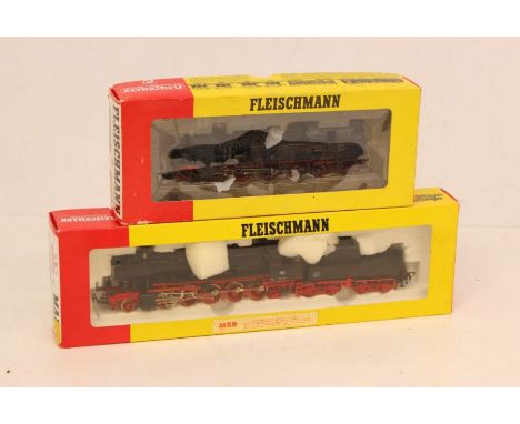 Fleischmann: A boxed Fleischmann, HO Gauge, 50662 2-10-0 locomotive and tender, Reference 4179. Together with another boxed F