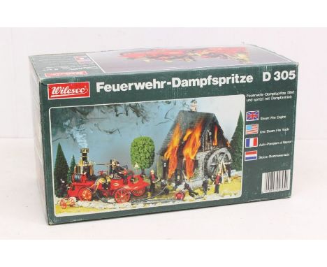 Wilesco: A boxed Wilesco, Steam Fire Engine (Feuerwehr-Dampfspritze), Reference D305. Original box, general wear expected wit
