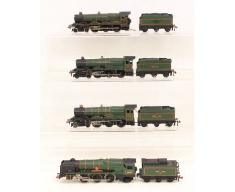 Hornby: A collection of four unboxed Hornby Dublo, OO Gauge locomotives to comprise: The Somerset Light Infantry 4016, Denbig