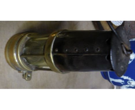 A Miner's brass Safety Lamp. 
