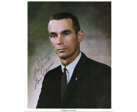 CERNAN GENE: (1934-2017) American astronaut, Commander of the Apollo XVII mission (1972) and the eleventh man to walk on the 