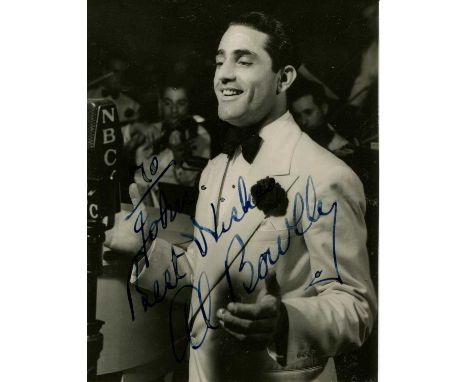 BOWLLY AL: (1898-1941) South African-British vocalist and jazz guitarist. Vintage signed and inscribed 3 x 4 photograph of Bo