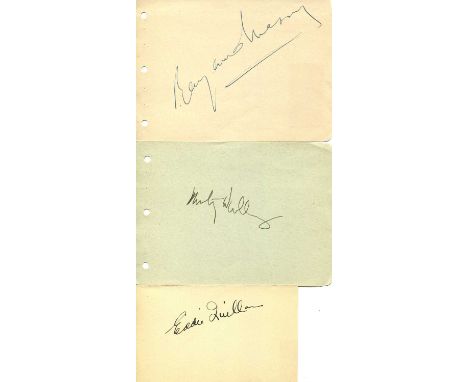 ACTORS: A good selection of vintage signed album pages, a few clipped pieces etc. by various film actors, some of them scarce
