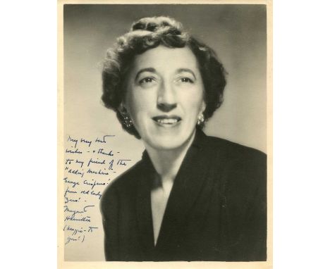 HAMILTON MARGARET: (1902-1985) American actress, remembered for her portrayal of the Wicked Witch of the West in The Wizard o