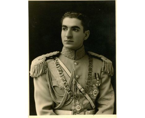 PAHLAVI MOHAMMAD REZA: (1919-1980) Shah of the Imperial State of Iran 1941-79. A fine vintage signed and inscribed 7 x 9 phot
