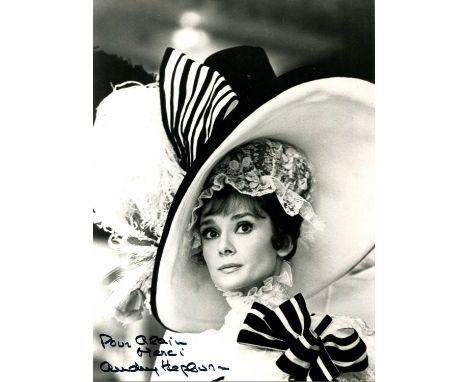 HEPBURN AUDREY: (1929-1993) Belgian-born British actress, Academy Award winner. An excellent signed and inscribed 7 x 9.5 pho
