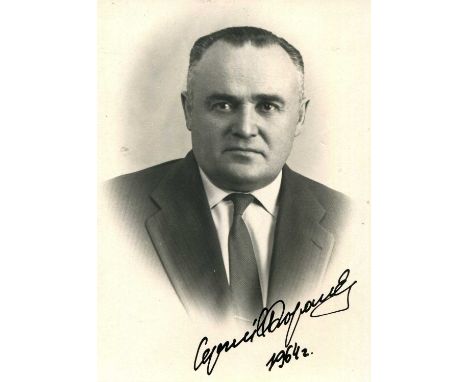 KOROLEV SERGEI: (1907-1966) Russian rocket engineer and spacecraft designer during the Space Race between the Soviet Union an
