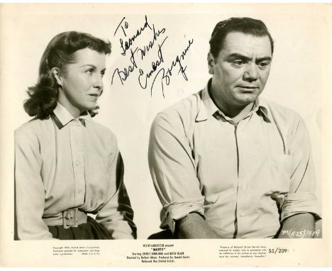 BORGNINE ERNEST: (1917-2012) American Actor, Academy Award winner. Signed and inscribed 10 x 8 photograph of Borgnine, the im