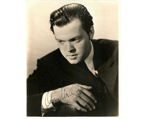 WELLES ORSON: (1915-1985) American actor and film director, Academy Award winner. A good vintage signed and inscribed sepia 8