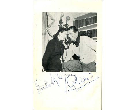 LEIGH &amp; OLIVIER: LEIGH VIVIEN (1913-1967) English actress &amp; OLIVIER LAURENCE (1907-1989) English actor, both Academy 