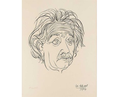 EINSTEIN ALBERT: (1879-1955) German-born theoretical physicist, Nobel Prize winner for Physics, 1921. An impressive, large si