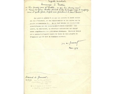 GRAMONT ARMAND DE: (1879-1962) 12th Duke of Gramont. French nobleman, scientist and industrialist. Gramont’s mother-in-law, E