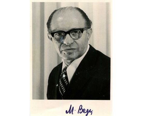 BEGIN MENACHEM: (1913-1992) Israeli politician who served as Prime Minister of Israel 1977-83. Nobel Peace Prize winner, 1978