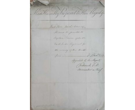 FREDERICK PRINCE: (1763-1827) Duke of York and Albany, Commander-in-Chief of the Forces 1795-1809. Small series of three Ds.S
