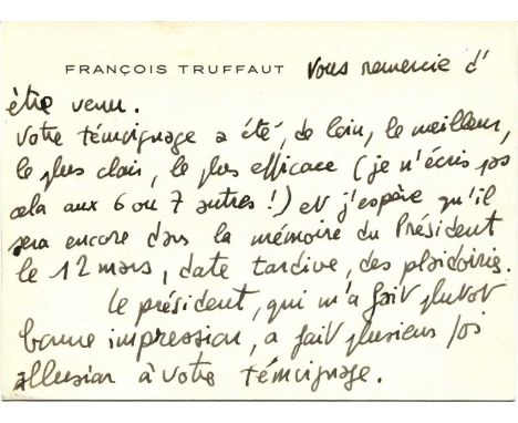 TRUFFAUT FRANÇOIS: (1932-1984) French film Director. One of the main figures of the French New Wave and an icon of the French