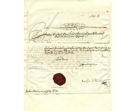 GUNTHER ANTON: (1583-1667) German Imperial Count, Count of Oldenburg 1603-67 and Count of Delmenhorst 1647-67. Two oblong 8vo