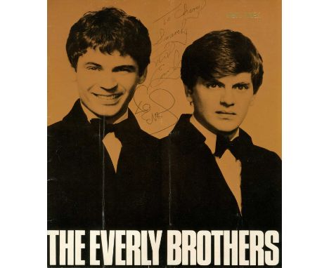 EVERLY BROTHERS THE: A printed 4to souvenir brochure entitled The Everly Brothers, featuring numerous illustrations and some 