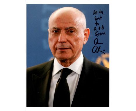 ARKIN ALAN: (1934-2023) American actor, Academy Award winner. Signed and inscribed colour 8 x 11 photograph of Arkin in a hea