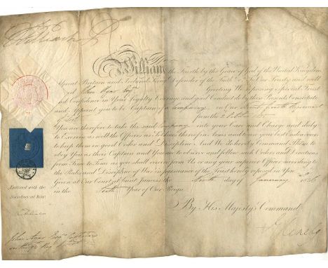 WILLIAM IV: (1765-1837) King of the United Kingdom of Great Britain &amp; Ireland 1830-37. D.S., William R, as King, at the h