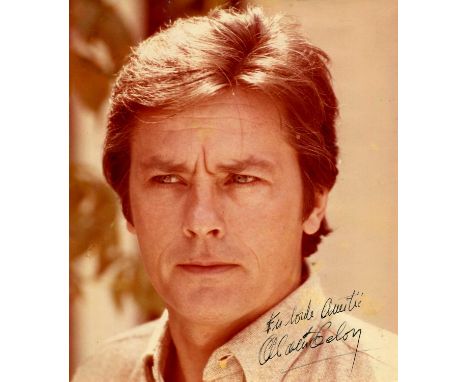 DELON ALAIN: (1935- ) French actor. Signed colour 7 x 8 photograph of Delon in a head and shoulders pose. Signed in black ink