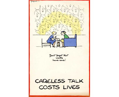 [FOUGASSE]: (1887-1965) Cyril Kenneth Bird. British cartoonist remembered for his warning propaganda posters of World War II.