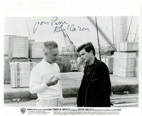 KAZAN ELIA: (1909-2003) American film and theatre director. Signed and inscribed 10 x 8 photograph of Kazan standing outdoors