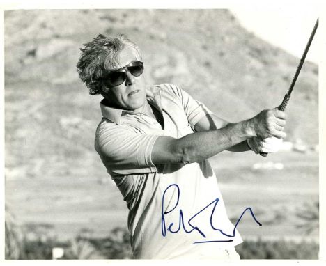COOK PETER: (1937-1995) English comedian, actor and satirist. A good signed 10 x 8 photograph of Cook standing outdoors in a 