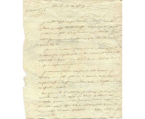 [CORFU]: ARBOIS DE JUBAINVILLE JOSEPH LOUIS D´ (1764-1803) French General during the French revolutionary wars. He was a memb