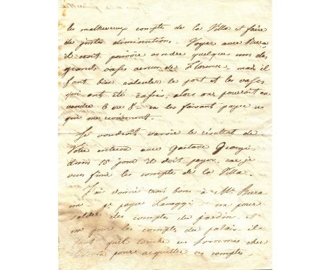 BONAPARTE PAULINE: (1780-1825) Duchess of Guastalla. Favourite younger sister of Napoleon Bonaparte. L.S., `Psse Pauline Borg