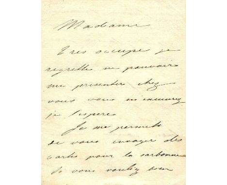 BRAZZA PIERRE SAVORGNAN DE: (1852-1905) Italian-French explorer of Central Africa. A.L.S., P S. de Brazza, three pages, 12mo,