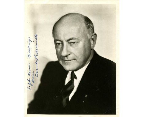 DEMILLE CECIL B.: (1881-1959) American film director, Academy Award winner. Vintage signed and inscribed 8 x 10 photograph of