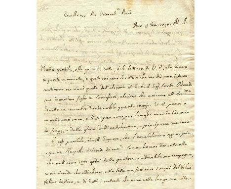 CASANOVA GIACOMO: (1725-1798) Italian Author and Adventurer. An excellent and lengthy A.L.S., `Giacomo Casanova´, with his fu