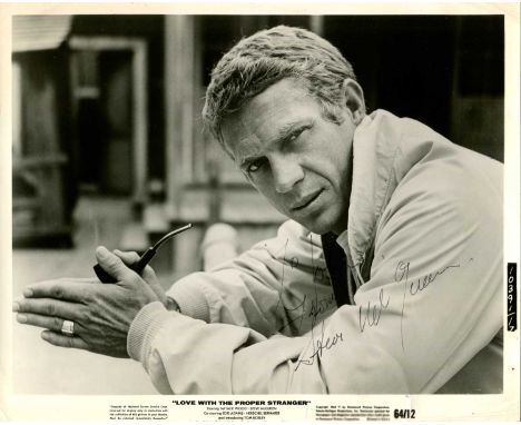 MCQUEEN STEVE: (1930-1980) American actor, an Academy Award nominee. Vintage signed and inscribed 10 x 8 photograph, the orig