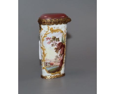 A Birmingham enamel etui case, c.1770