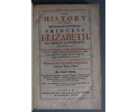 Campden, William - The Historie of the most Renowned and Victorious Princess Elizabeth ... "The History of the Life and Reign