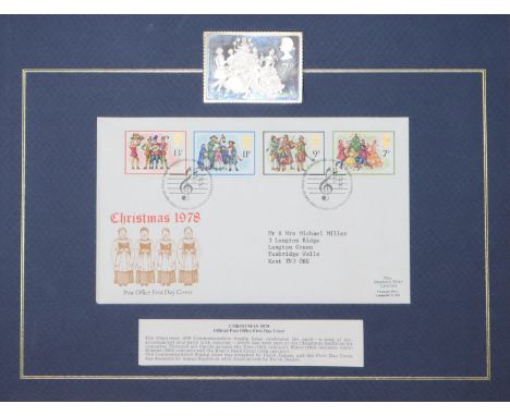 Danbury Mint Post Office Official Commemorative Stamp Issues and First Day Covers, 1978, with six limited edition sterling si