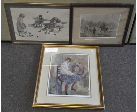 A chalk animal portrait by Marjorie Cox of a cat, titled 'Poppy', dated 2002, framed and glazed, 45cm x 36cm, together signed
