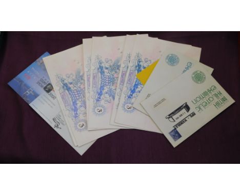 Great Britain 1979-2000 Philatelic Exhibition group 2x 1979 Wembley exhibition covers, 7x British Post Office Exhibition card