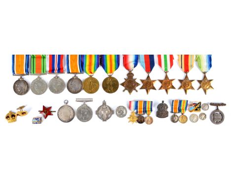 A family collection of medals, comprising: a Great War trio to 2nd Lieutenant Richard Albert Pescod, 16th Battalion The Londo