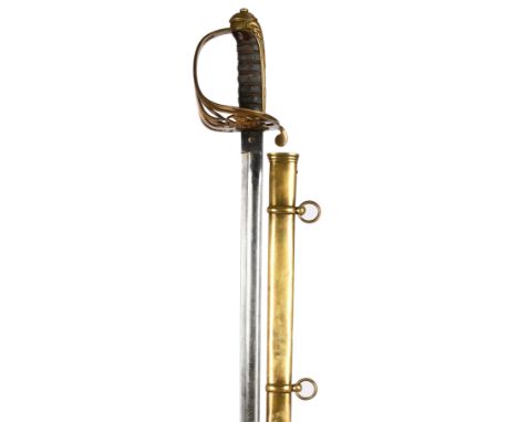 A British 1854 pattern infantry officer's sword, etched blade including the officer's name 'W.W. CRAGG. THE ROYAL WELSH FUSIL