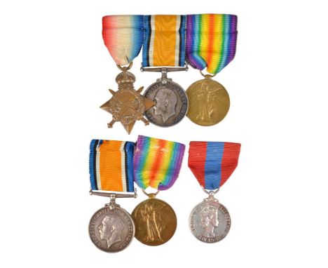 A family collection of medals, comprising: a 1914-15 Star trio to Gunner William H. Flay, Royal Artillery (11586 GNR: W.H. FL