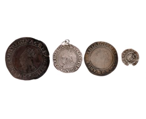 Four English silver coins: i) Henry VI, half pence, saltire on neck (S 1943), piece of rim missing at 7 o'clock, otherwise ve
