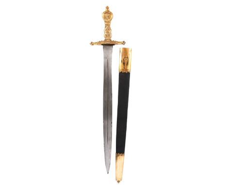 The Royal Company of Archers or Sovereign's Bodyguard in Scotland: an early 19th century dress short sword, double edged blad