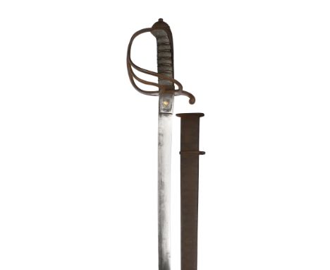 A 19th century British Army officer's field sword, probably for a Scottish regiment, blade 32.25 in., by Henry Wilkinson, sli