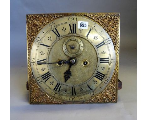 A George II 11 1/2in. square longcase clock movementBy Ralph Norman, Poole