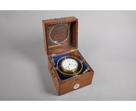 JOHN ROGER ARNOLD, No. 393A Regency mahogany brass-mounted eight-day marine chronometerBy John Roger Arnold, London No. 393, 
