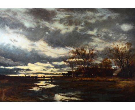 J. R. Murray (19th century), Sunset after rain, oil on canvas, signed and dated 1890, 79cm x 115cm.  Illustrated. 